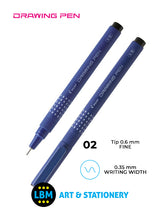 Drawing Pen 0.5-1.2mm Tip - Black - SW-DR