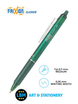 FriXion Ball Clicker Erasable Rollerball Pen 0.7mm Tip - Choose Colour - BLRT-FR7