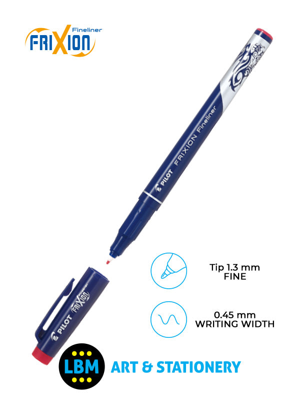 FriXion Erasable Fineliner Pen 1.3mm Tip - Choose Colour - SW-FF