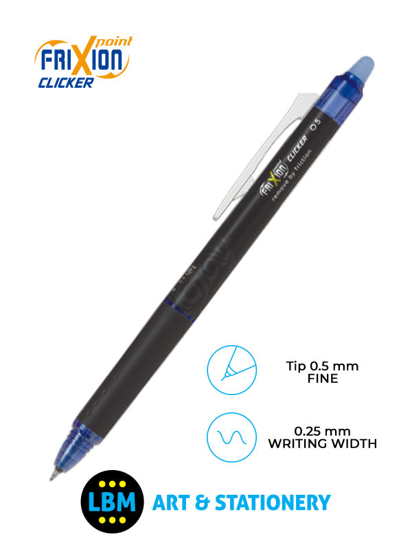 FriXion Point Clicker Erasable Rollerball Pen 0.5mm Tip - Choose Colour - BLRT-FRP5
