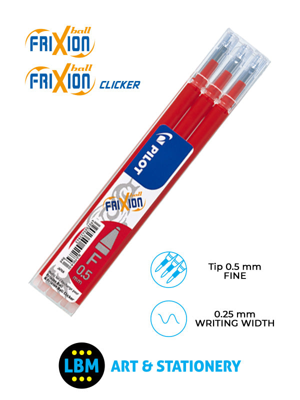 Pilot BLSFR7 FriXion Pen Refill Medium Pack of 3