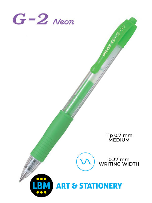 G-207 Neon Retractable Rollerball Pen - Choose Colour - BL-G2-7