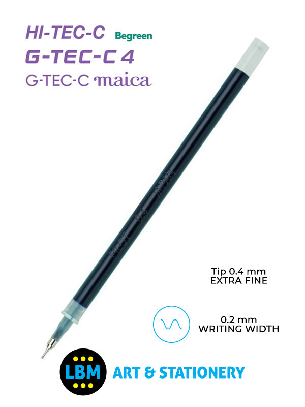 Pilot Hi-Tec C Grip G-Tec-C4 GTec-C Maica Refills 0.4mm Tip - BLS-GC4 – LBM  Art & Stationery Store
