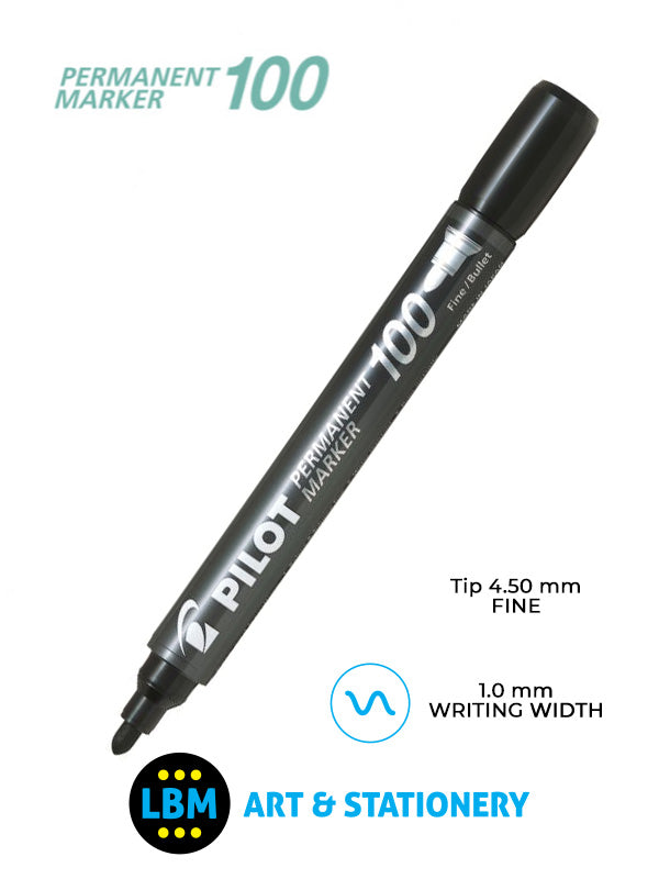 Permanent Marker 100 Pen 4.5mm Tip - Choose Colour - SCA-100
