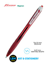Rexgrip Retractable Ballpoint Pen - Choose Colour - BRG-10F-BG / BRG-10M-BG