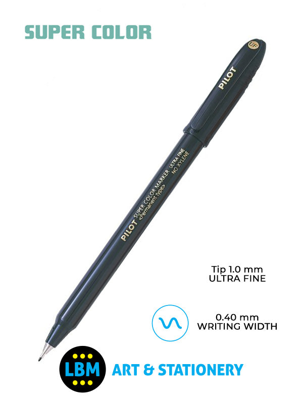 Super Color Ultra Fine Marker Pen 1.0mm Tip - Black - SCAN-UF