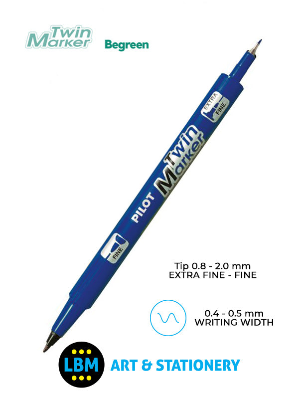 Twin Marker Begreen Twin Tip Marker Fine Pen - Choose Colour - SCA-TM-BG