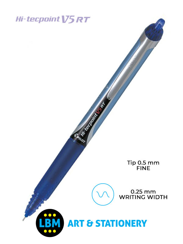 V5 Retractable Hi-Tecpoint Rollerball Pen - Choose Colour - BXRT-V5