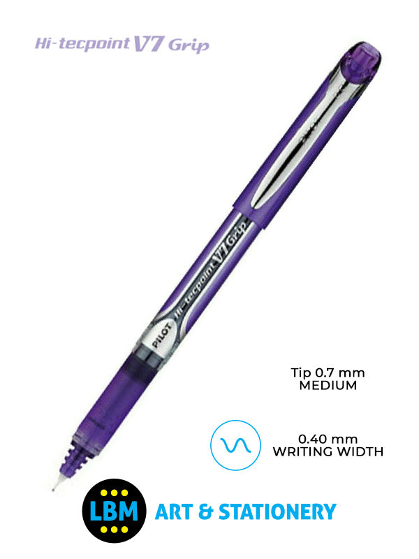 V7 Grip Hi-Tecpoint Rollerball Pen - Choose Colour - BXGPN-V7